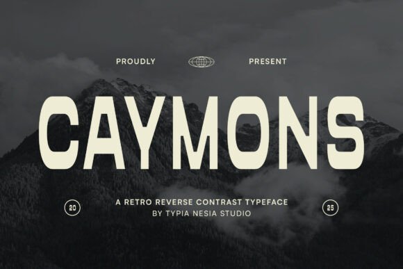 Caymons: A Bold Retro Font for Editorial Design