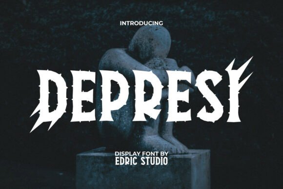 Depresi: A Gothic Display Font That Brings Dark Elegance to Branding Work