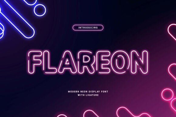 Flareon: A Neon Display Font Built for Bold Campaigns