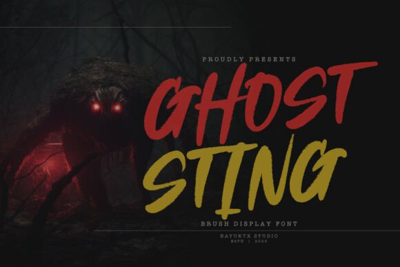 Ghost Sting: A Brush Display Font Built for Digital Impact