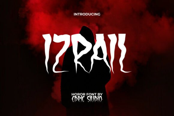 Izrail Font for Crafters: A Spooky Display Typeface for Handmade Products