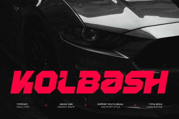 Kolbash: A Sport Italic Font Built for Speed on Screen
