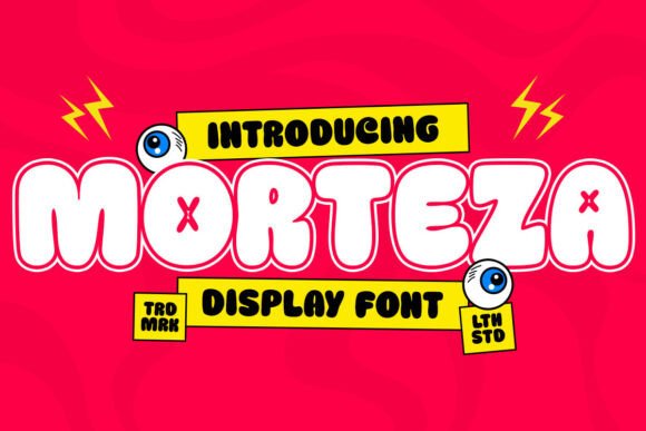 Morteza: A Bold Bubbly Display Font for Crafters and Makers
