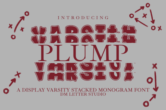 Plump Stacked Monogram Font for Handmade Products