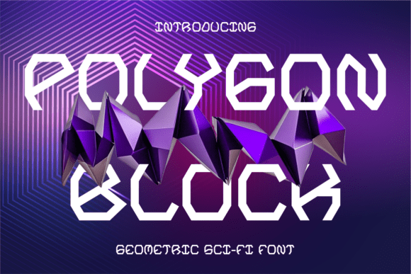 Polygon Block: A Geometric Sci-Fi Font for Editorial Design