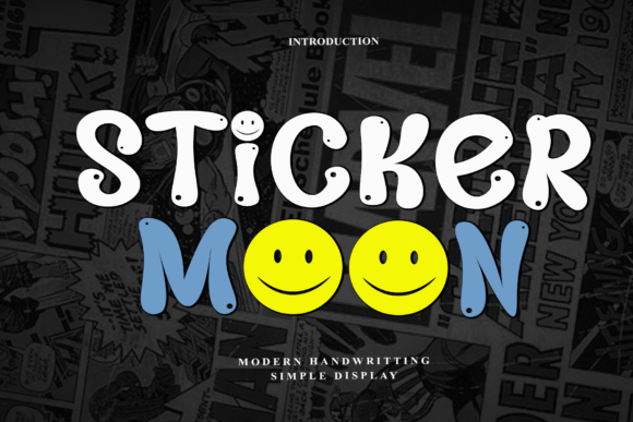 Sticker Moon: A Playful Display Font for Modern Web Design