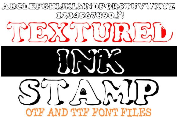 Textured Ink Stamp: A Handmade Display Font for Bold Branding