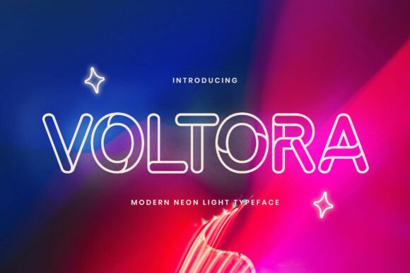 Voltora: A Neon Display Font for Crafters and Sellers